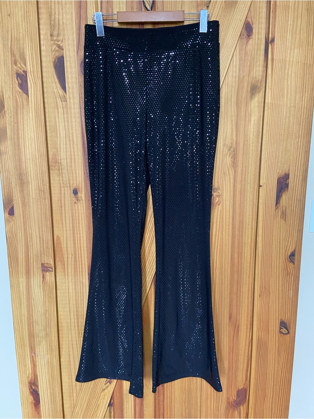 Joseph Ribkoff Black simmer pull on Flare Pants size 8 made in Canada 🇨🇦